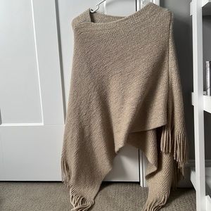 Gold fringe poncho